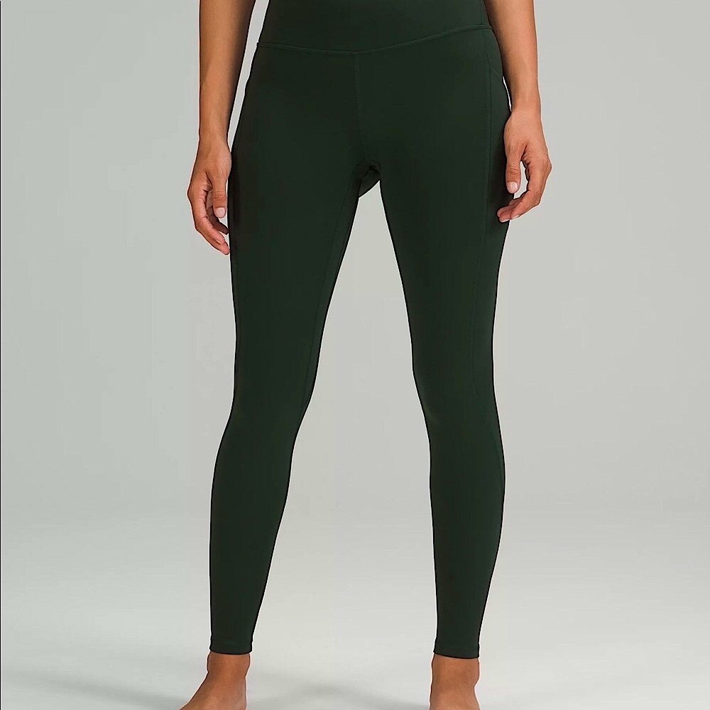Rainforest Green Lululemon Align Pant with Pockets 28”